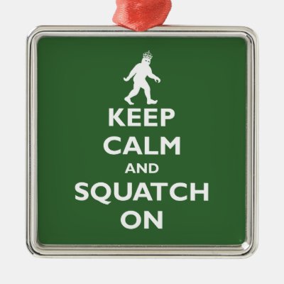 Squatch On Metal Ornament