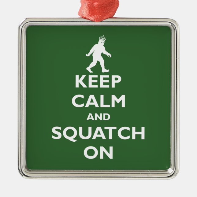 Squatch On Metal Ornament (Front)