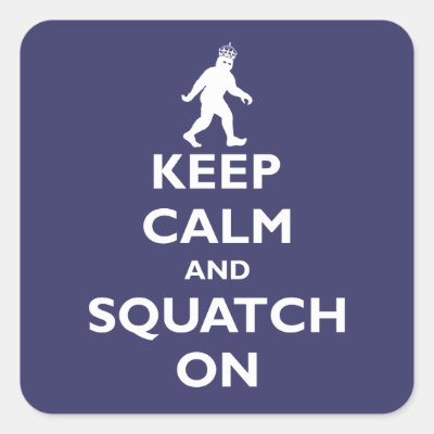 Squatch On Square Sticker