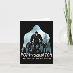 Squatch Popdad Sasquatch Bigfoot Fathers Day Card