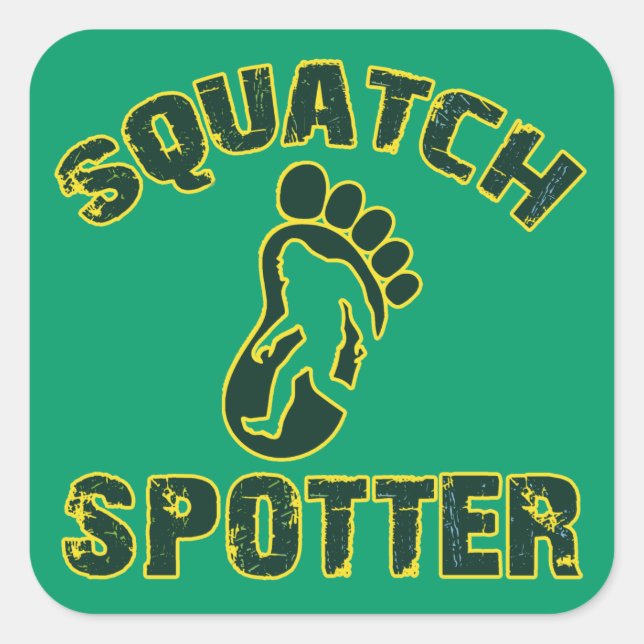 Squatch Spotter Square Sticker (Front)