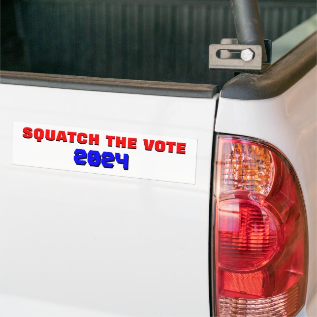 Squatch The Vote 20?? Election Campaign Bumper Sticker (On Truck)