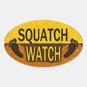 Squatch Watch Oval Sticker
