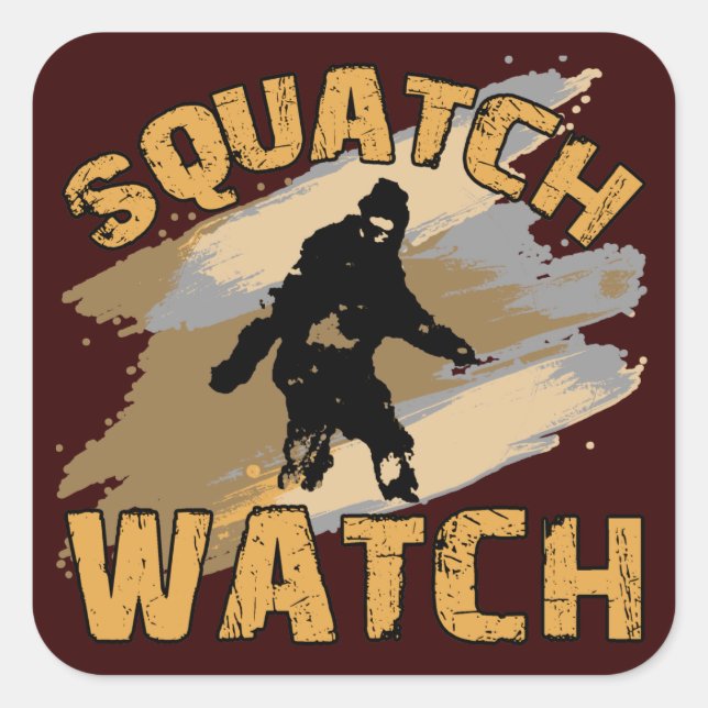 Squatch Watch Square Sticker (Front)