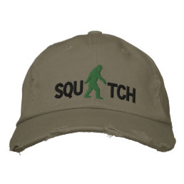 Squatch  with large bigfoot logo embroidered baseball cap