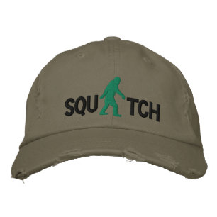 Squatch with large bigfoot logo embroidered baseball cap