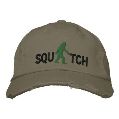 Squatch  with large bigfoot logo embroidered baseball cap