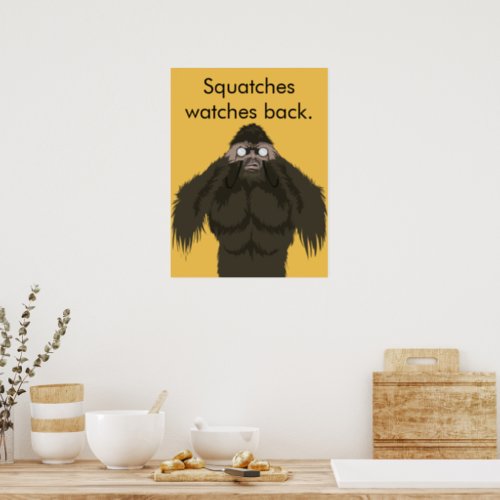 Squatches Watches Back Poster