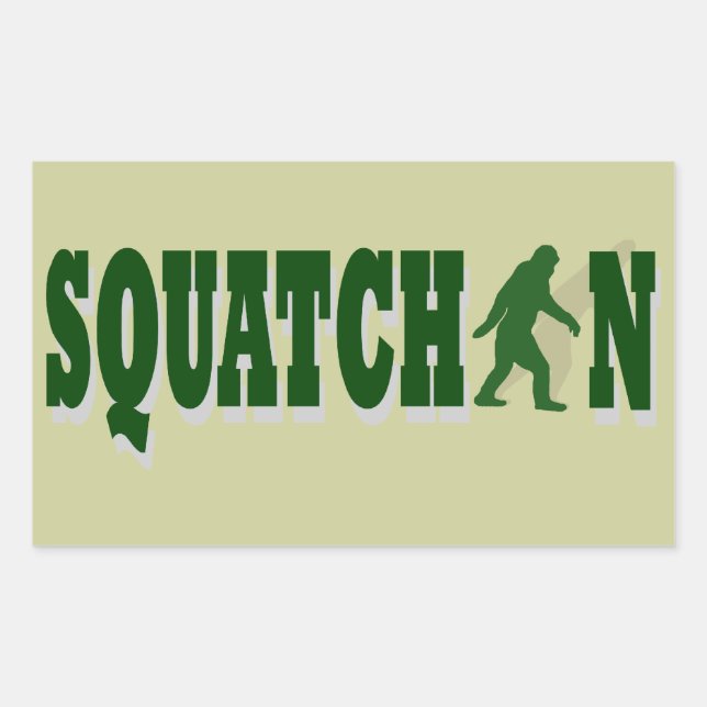 Squatchin Rectangular Sticker (Front)