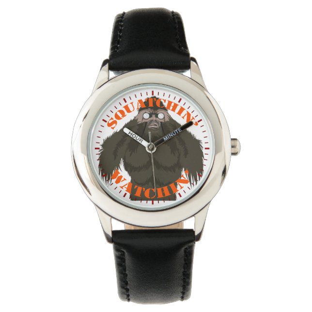 Squatchin' Watch Stainless Steel Black (Front)