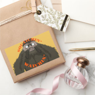 Squatchin' Watchin' Bigfoot Love Rectangular Sticker