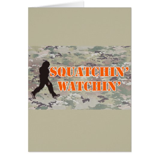 Squatchin' Watching Two Cards (Front)