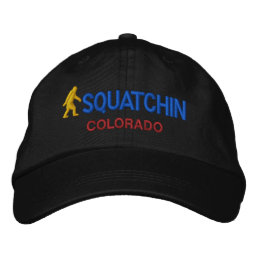 Squatchin &amp; your state personalized embroidered baseball cap
