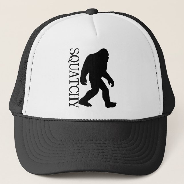 SQUATCHY SILHOUETTE Shirt - Special *BFRO* Edition Trucker Hat (Front)