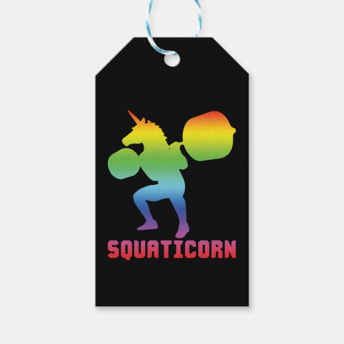 Squaticorn _ Leg Day _ Squat Unicorn _ Workout Gift Tags