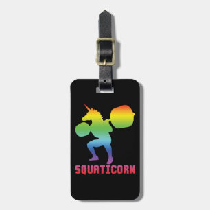 Squaticorn - Leg Day - Squat Unicorn - Workout Luggage Tag