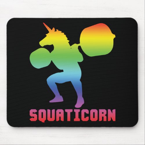 Squaticorn _ Leg Day _ Squat Unicorn _ Workout Mouse Pad