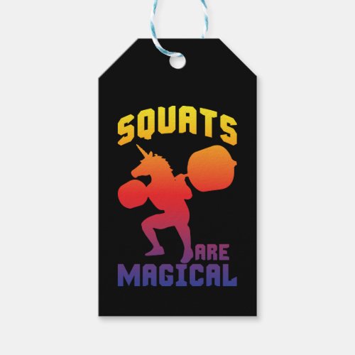 Squats Are Magical _ Unicorn Leg Day _ Funny Gym Gift Tags