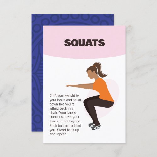 Squats _ Personalized Exercise Fitness Cards