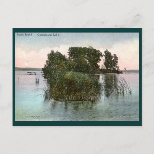 Squaw Island, Canandaigua Lake, NY Vintage Postcard (Front)