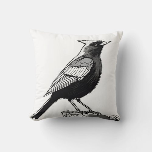Squawk The Comic Chronicles of a Vocal Avian Throw Pillow