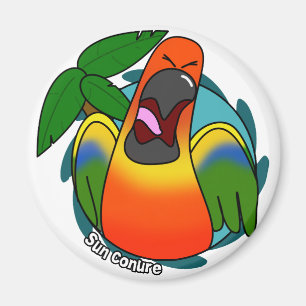 Squawking Sun Conure Magnet