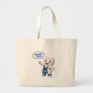 Squeaky Clean Tooth Mascot Dental Tote Bag