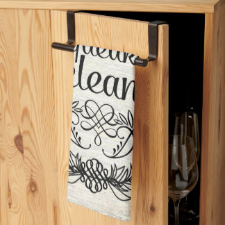 Squeaky Clean Vintage Retro Dish Towel