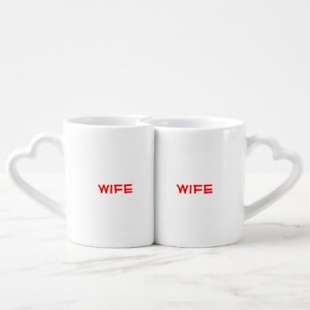 "squee" Wife & Wife Couples Mug Set by SPKCreative at Zazzle