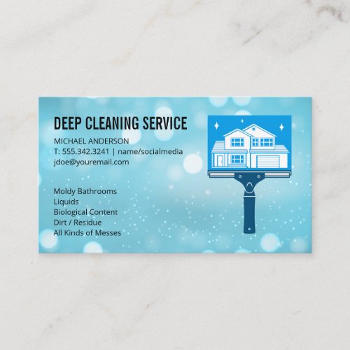 Squeegee Home Logo  Deep Cleaning Business Card