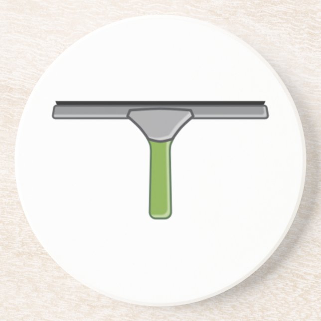 Squeegee Sandstone Coaster (Front)
