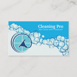 Squeegee Soap Bubbles Business Card
