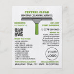 Squeegee, Window Cleaner, Cleaning Service Advert Flyer<br><div class="desc">Squeegee,  Window Cleaner,  Cleaning Service Advertising Flyer by The Business Card Store.</div>