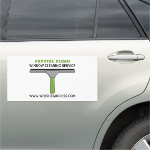 Squeegee, Window Cleaner, Cleaning Service Car Magnet