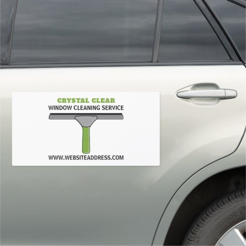 Squeegee Window Cleaner Cleaning Service Car Magnet