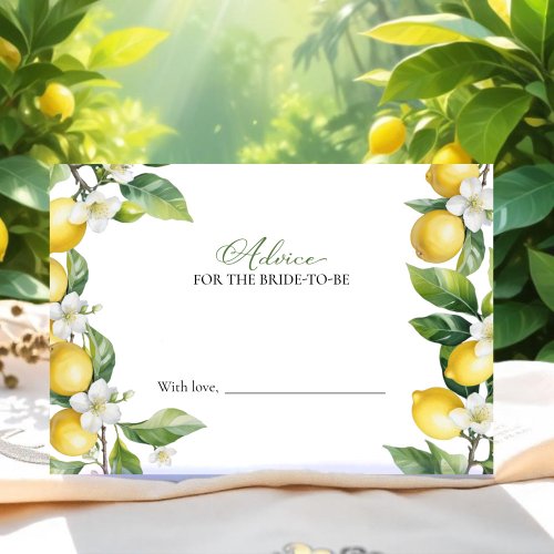 Squeeze Bridal Shower Advice for the Bride Card