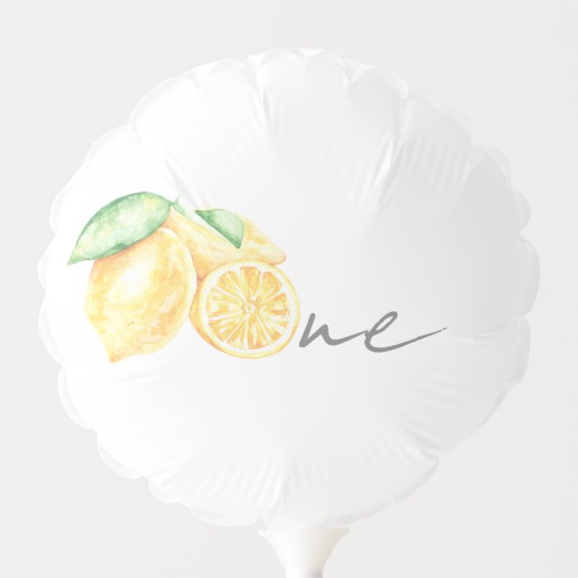 Squeeze Lemon Citrus Summer Baby First Birthday Balloon (Front)