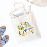 Squeeze The Day Blue And Yellow Watercolor Lemons Tote Bag<br><div class="desc">Squeeze the day with our beautiful watercolor lemon tote bag. Our unique watercolor lemon artwork features our hand-drawn lemons with lush green leaves and lemon slices revealing a blue center. A fun stylish tote bag for everyday wear or trips to the beach.</div>