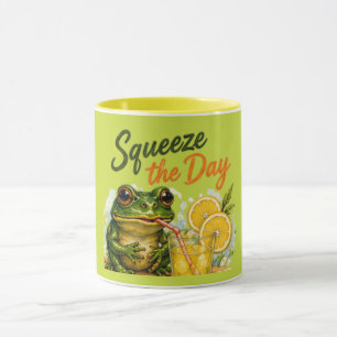 Squeeze The Day Funny Lemon Cute Summer Mug