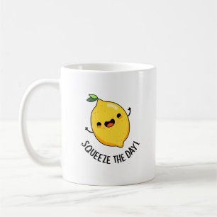 Squeeze The Day Funny Lemon Pun Coffee Mug