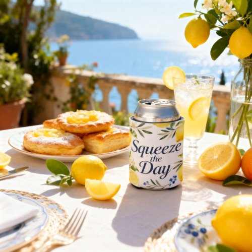 Squeeze the Day Lemon Amalfi Coast Italian Party  Can Cooler