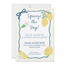 Squeeze the Day Lemon Summer Picnic Party