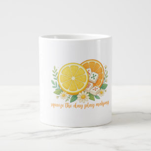 Squeeze The Day Play Mahjong Citrus Giant Coffee Mug