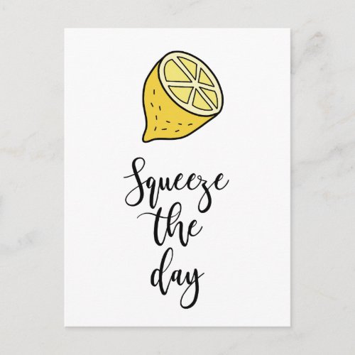 squeeze the day postcard