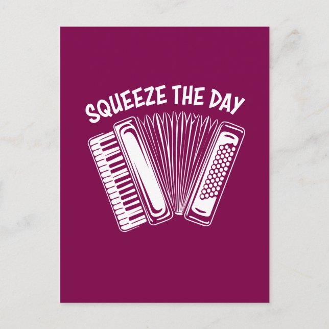 🪗 Squeeze the Day Postcard (Front)