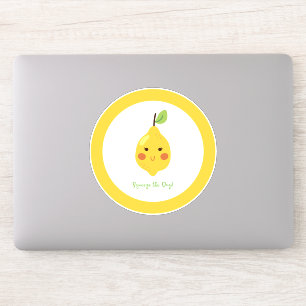 Squeeze the Day Punny Lemon   Sticker