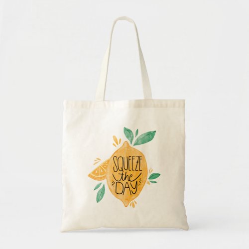 squeeze the day tote bag