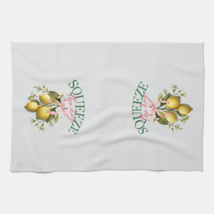 Squeeze the Day Vintage Lemon Botanical Kitchen Towel