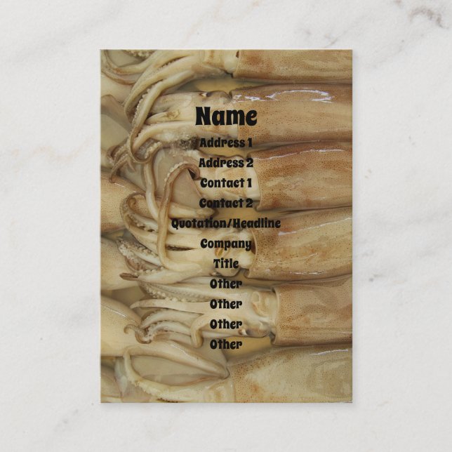 Squid - Calamari Business Card (Front)
