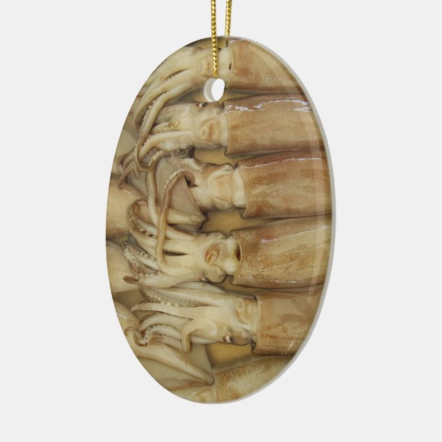 Squid - Calamari Ceramic Ornament (Left)
